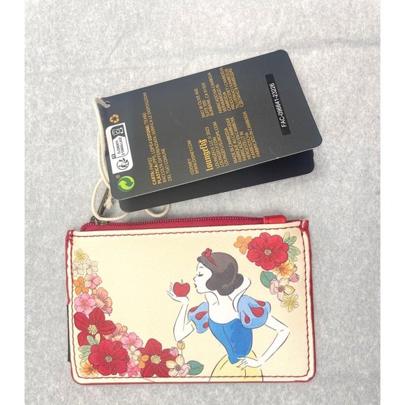 Loungefly Disney Snow White And The Seven Dwarfs Floral Cardholder - Picture 4 of 9